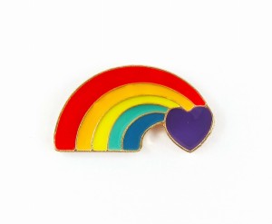 Pin Przypinka Tęcza z sercem LGBTQ+