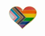 Pin Przypinka Flaga Postępu LGBTQ+ Serduszko