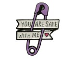 Pin Przypinka Duża Jesteś ze mną bezpiecznx
