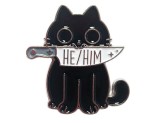 Pin Przypinka Cat He/Him